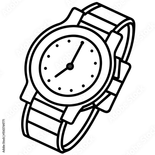 Classic Analog Watch Silhouette