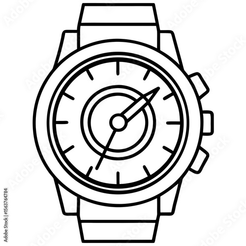 Classic Analog Watch Silhouette