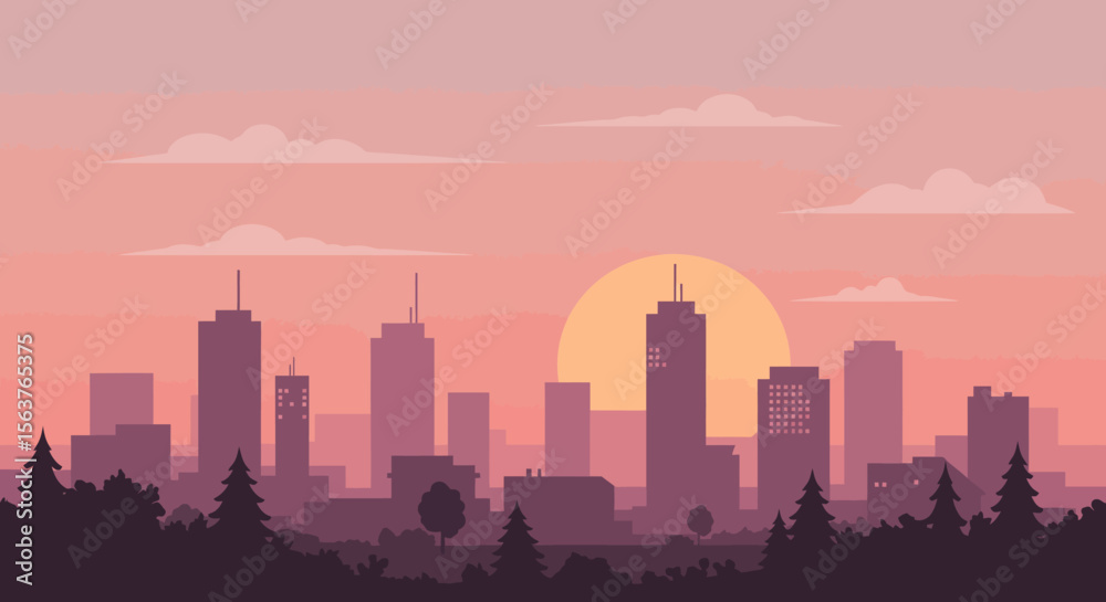 Fototapeta premium seattle skyline at sunset