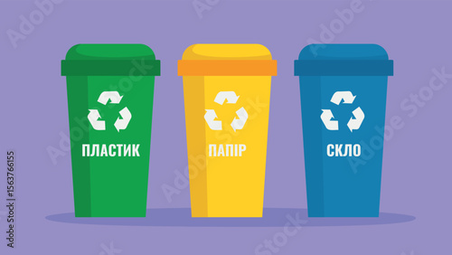 Recycling bin icon. Ecology renewable and conservation theme. Colorful design. Vector illustration