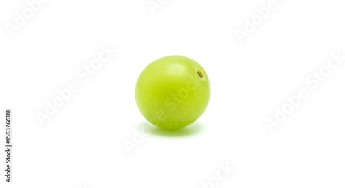 green grape on white background