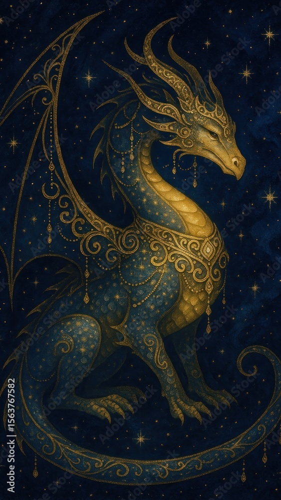 Fototapeta premium Majestic dragon fantasy art