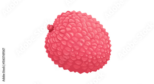 lychee on white background
