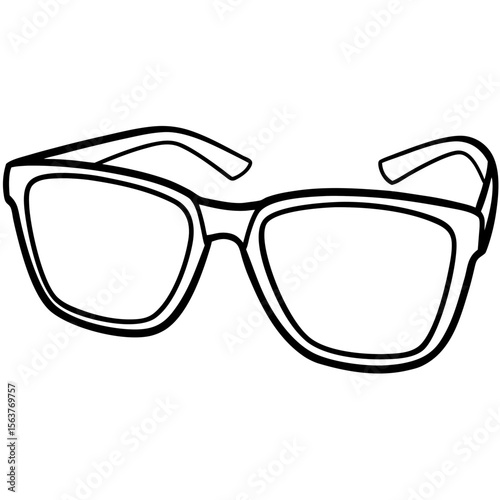 Minimal Eyeglasses Icon Vector