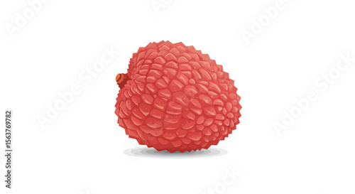 lychee on white background