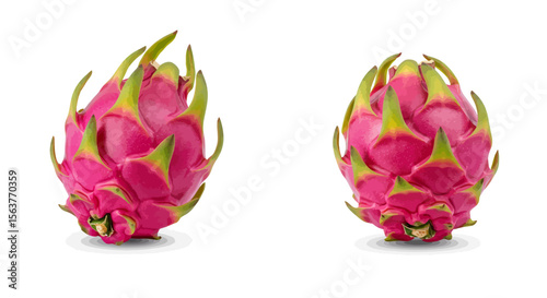 dragon fruit on white background