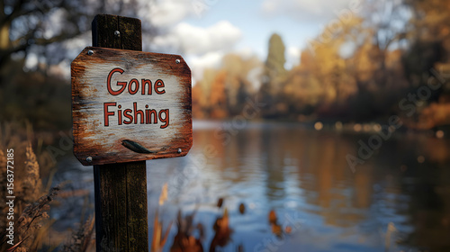 Rustic wooden sign reading 