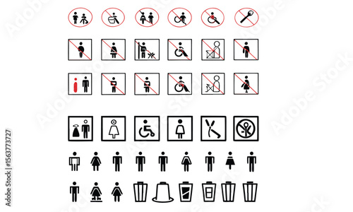 Toilet signs vector icons