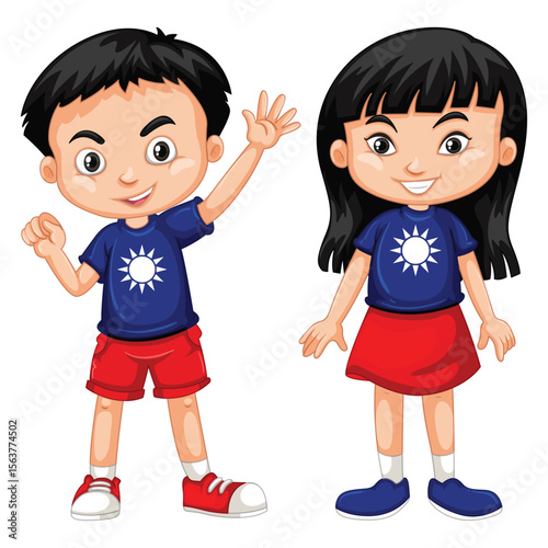 silhouette of girl and boy standing
