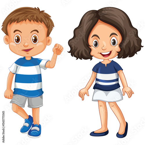 silhouette of girl and boy standing