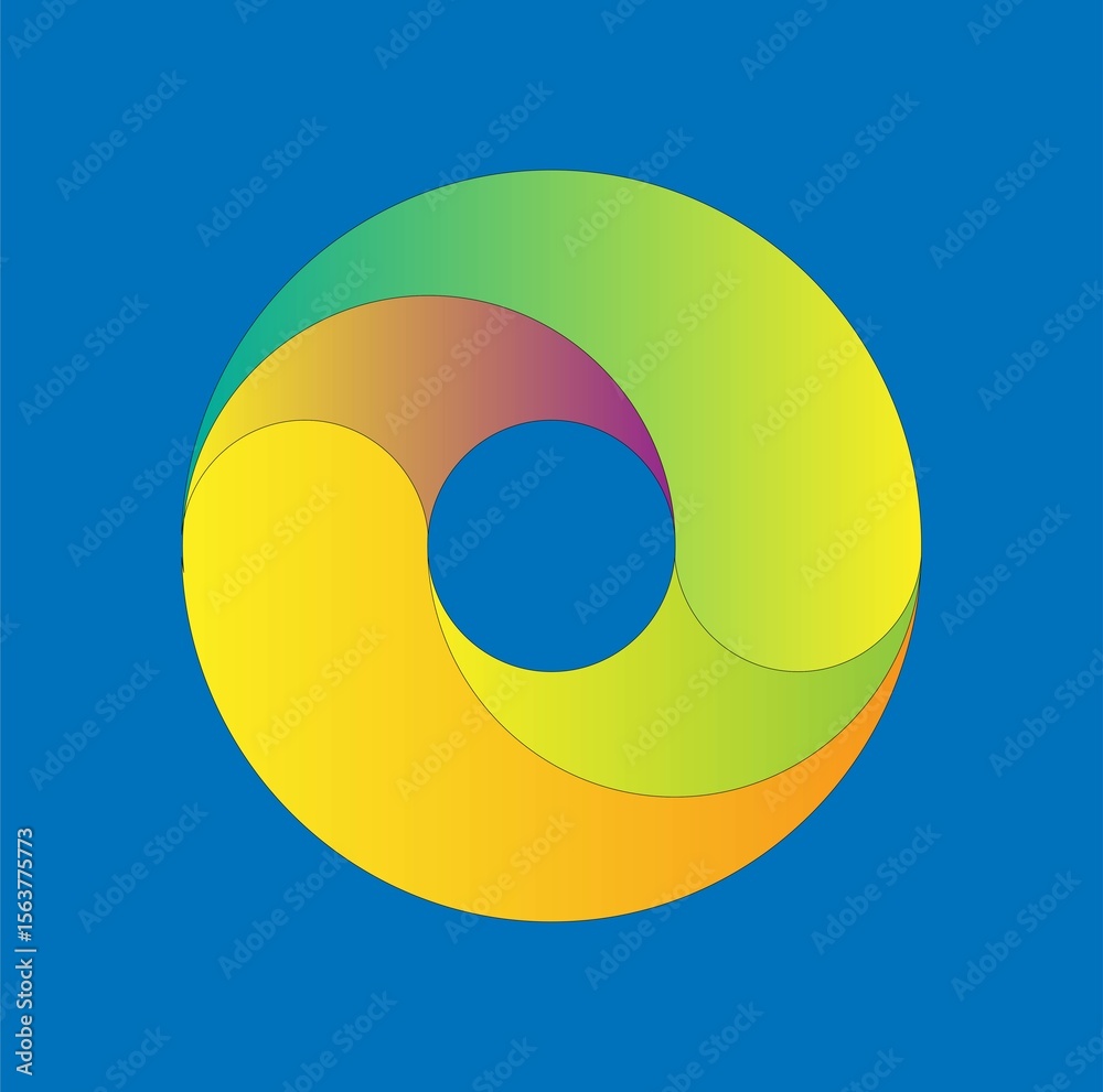 Obraz premium Beautiful 3D Circular Grid Logo