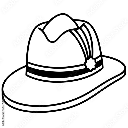 Stylish Hat Silhouette Vector