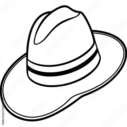 Stylish Hat Silhouette Vector