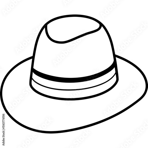 Stylish Hat Silhouette Vector
