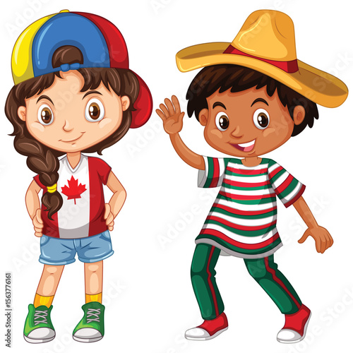 silhouette of girl and boy standing