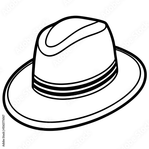 Stylish Hat Silhouette Vector