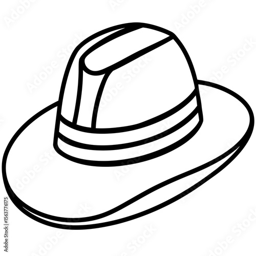 Stylish Hat Silhouette Vector