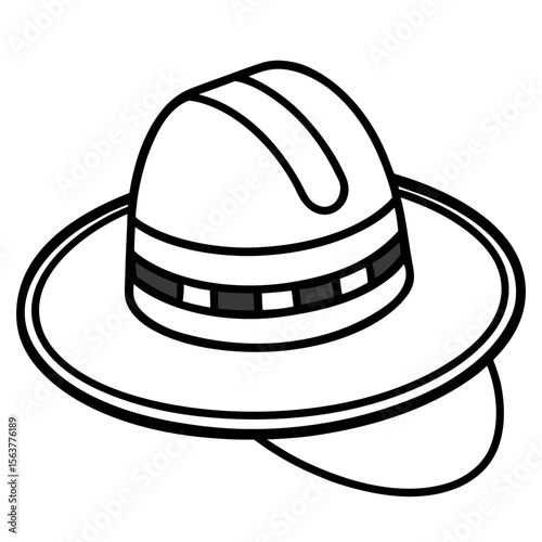 Stylish Hat Silhouette Vector