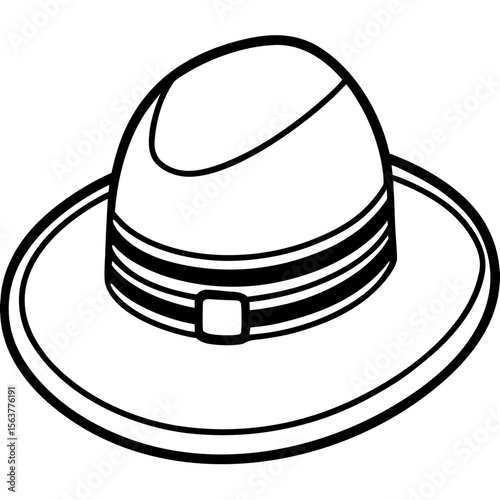 Stylish Hat Silhouette Vector