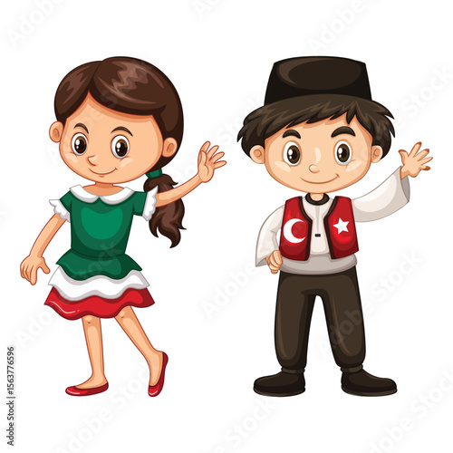 silhouette of girl and boy standing