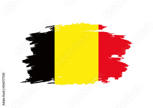 Belgia flag grunge style