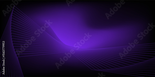 Abstract gradient background with shining lines waves. Minimalist background for banner, poster, cover, brochure, flyer, website