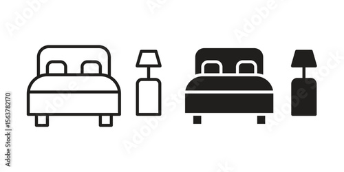 Clean Room icon. Flat and stroke versions. Graphic elements.