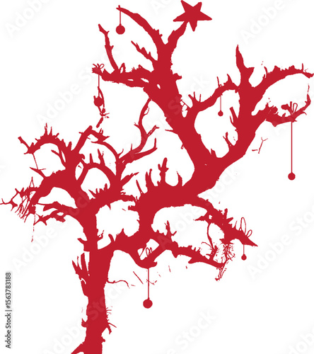 Red. Tree. Arbol de navidad. Vector. Navidad. Halloween. SVG.