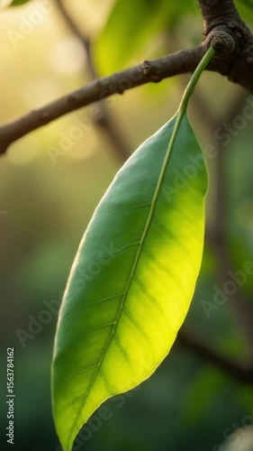 Natural Cycle Shown in a Single Leaf
