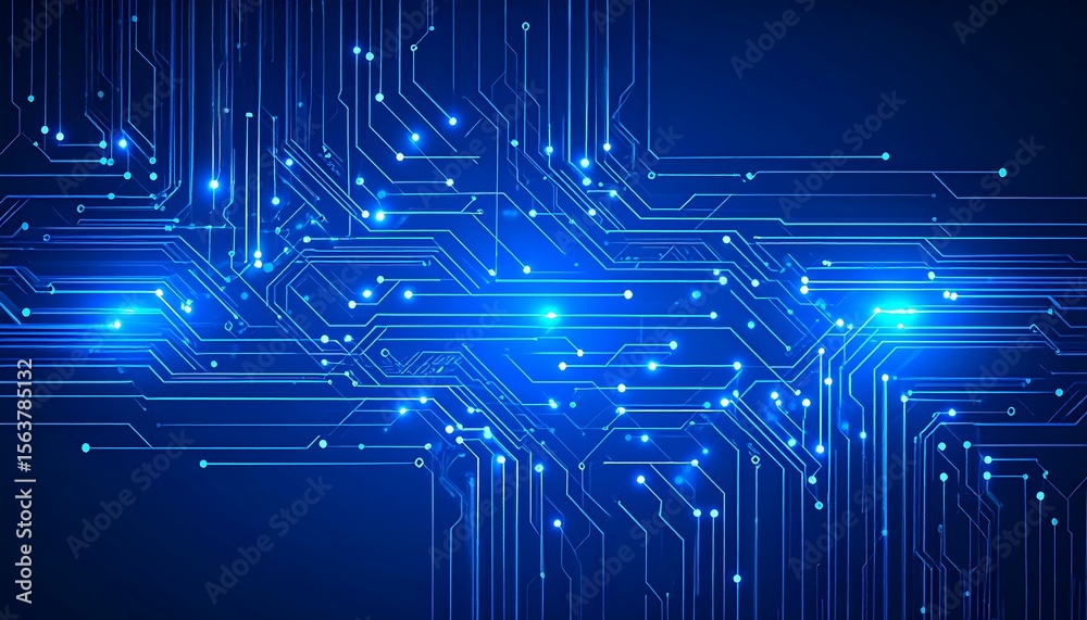 Futuristic Blue Circuit Board Illustration. Futuristic Blue Circuit Board Illustration.