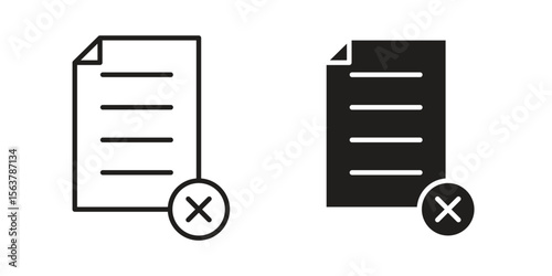 Paperless icon. Flat and stroke versions. Graphic elements.