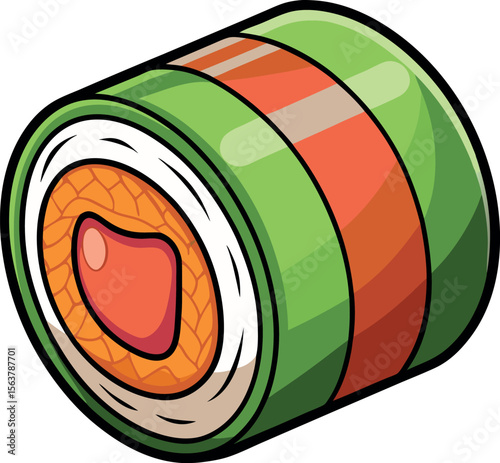  sushi roll vector isolated design 