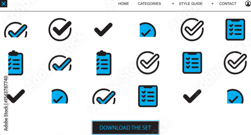 Check Mark Icon Set Downloadable Vector Graphics for Websites and Apps