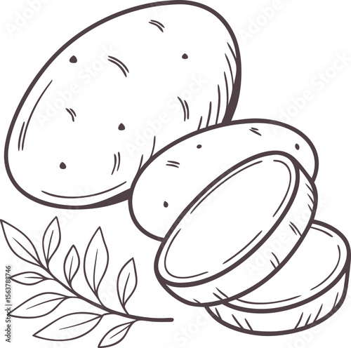  potato vegetable flat icon 