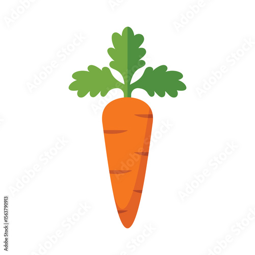 Carrot vegetable icon in flat style. Healthy food vector illustration on isolated background. Natural meal sign business concept.