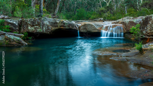 Fotografie Little river in nattai national park Buxton NSW Australia.