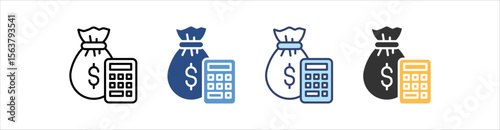 Budget Icon Set Multiple Style Collection