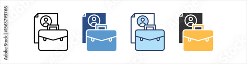 Portfolio Icon Set Multiple Style Collection