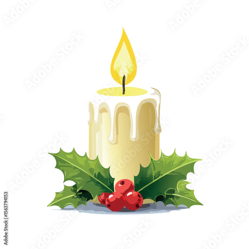 Christmas Candle Vector