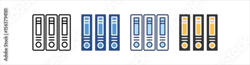 Archive Icon Set Multiple Style Collection