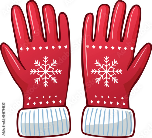 Winter Gloves Vector