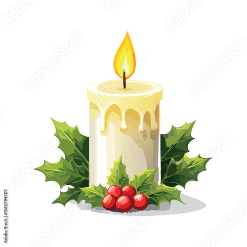 Christmas Candle Vector
