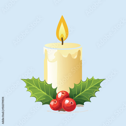 Christmas Candle Vector