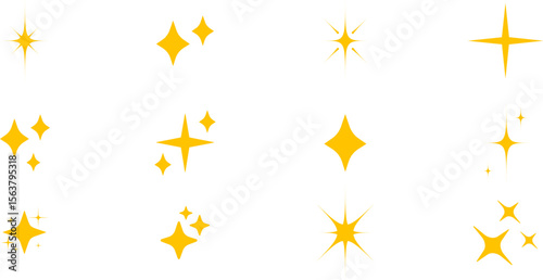 Sparkle and Shine Vector Icon Set.