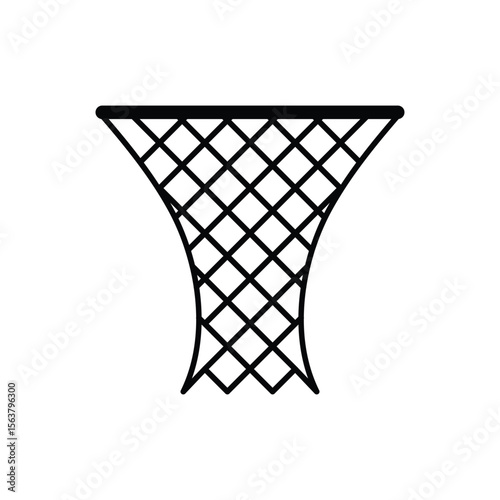 Basketball net black vector icon and symbol design