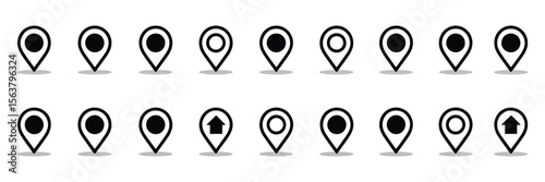 Free Download Location marker and map pin icon set vector  - GFXLoad