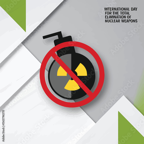 International Day For The Total Elimination of Nuclear Weapons Vector Image Illustration