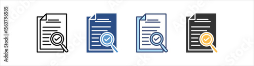 Audit Icon Set Multiple Style Collection