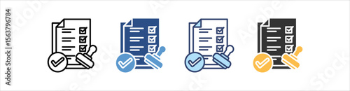 Approval Icon Set Multiple Style Collection