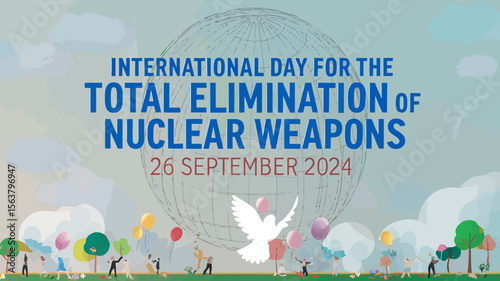 International Day For The Total Elimination of Nuclear Weapons Vector Image Illustration